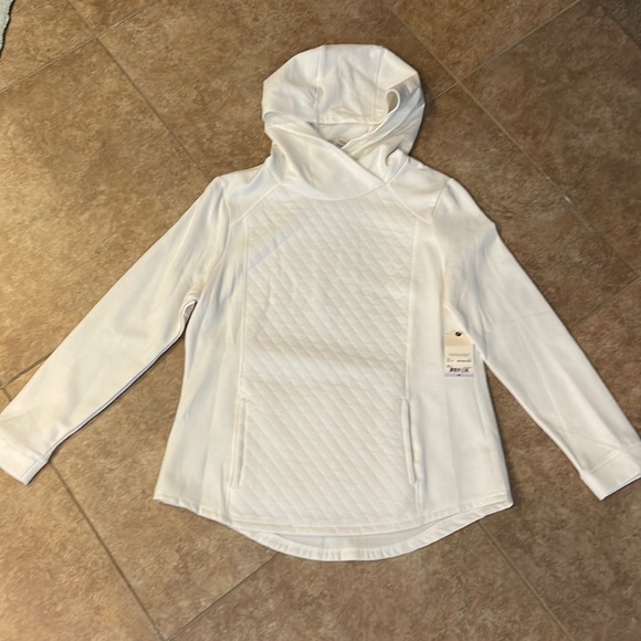 St. John's Bay Tops - NWT St. John’s bay cream hoodie ladies petite small
